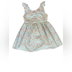 Tommy Bahama 4T Girls Floral Lined Ruffled Sleeveless With Bow Dress